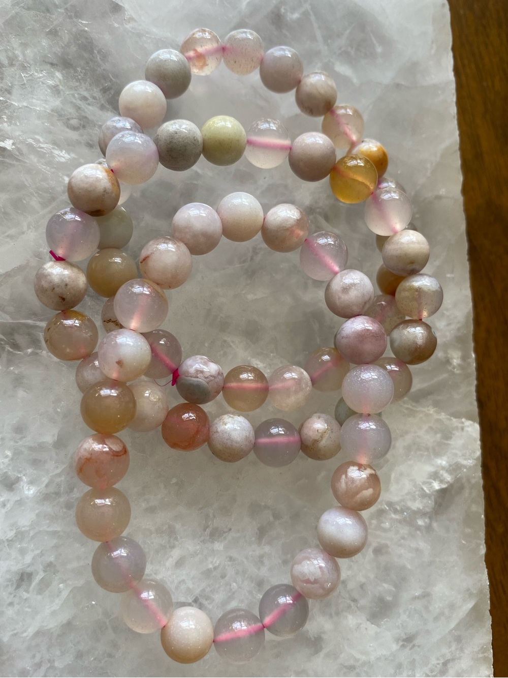 🌸✨ 8mm Flower Agate Crystal Bracelets ✨🌸